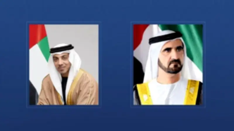 محمد بن راشد ومنصور بن زايد يعزيان رئيس الوزراء في وفاة والده