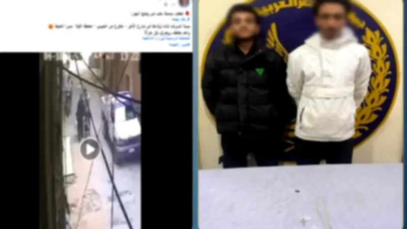 سقوط لصين سرقا سلسلة ذهبية من سيدة بالقليوبية