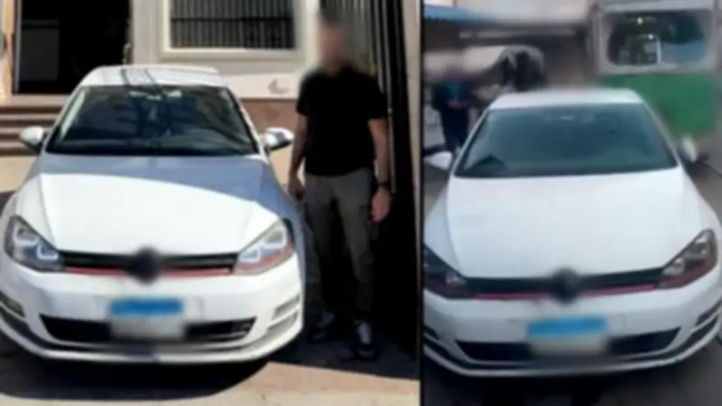 ضبط سائق أوقف سيارته على شريط الترام بالإسكندرية وتسبب في تعطيل الحركة