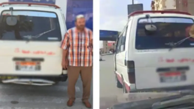 ضبط سائق ميكروباص تعدى على قائد سيارة بالشرقية أعلى كوبرى