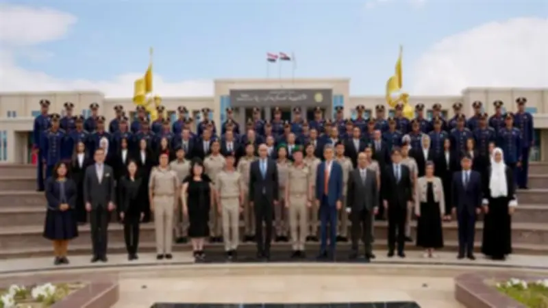 وفد من جامعة هيروشيما اليابانية يزور الأكاديمية العسكرية المصرية ويوقع اتفاقية تعاون