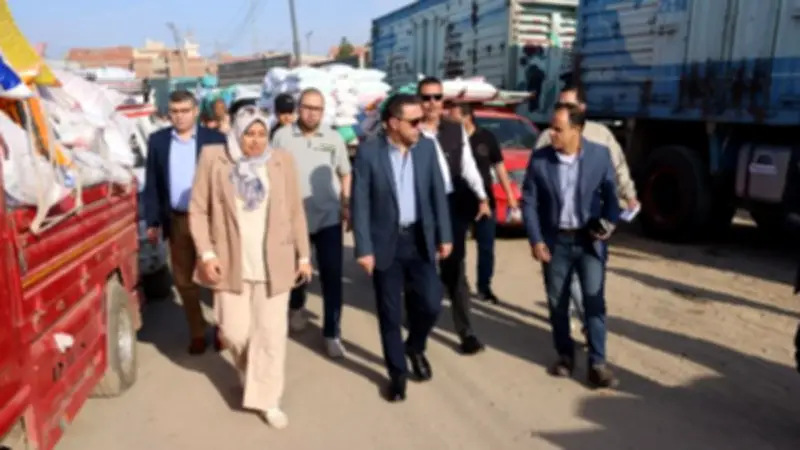 محافظ المنوفية يفاجئ صوامع قويسنا لمتابعة توريد القمح