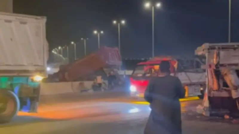 حادث مروع على الطريق الأوسطي باتجاه حدائق أكتوبر وسقوط ضحايا
