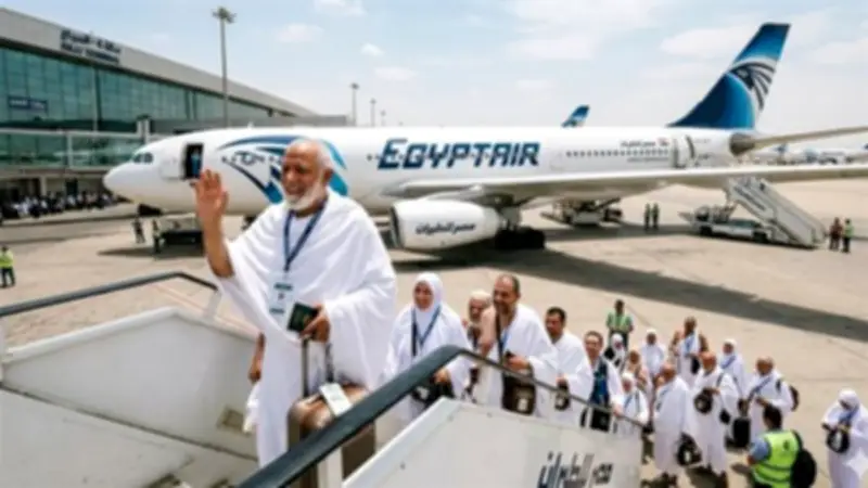 مصر للطيران تبدأ تفويج أولى رحلات موسم الحج من مطار القاهرة