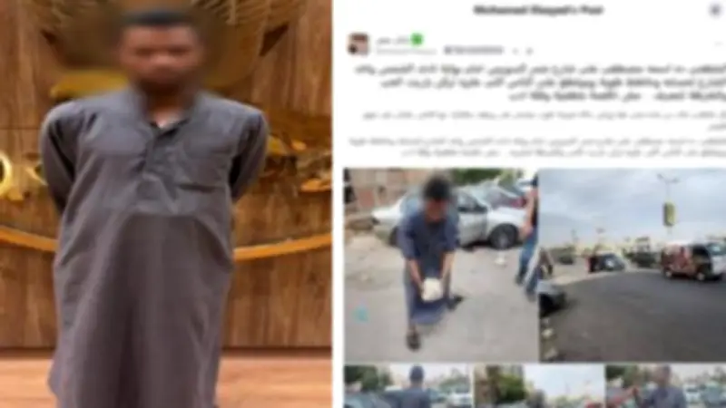 القبض على حارس عقار لوضع أحجار بجوار الرصيف في النزهة