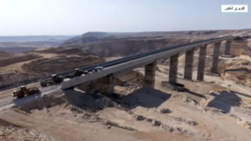 وزارة النقل تكشف عن صور جديدة لكوبري الخوري في مشروع القطار الكهربائي السريع