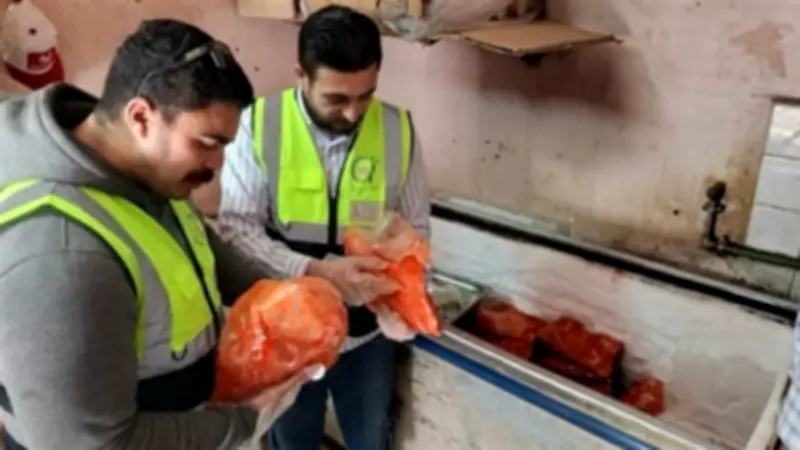 ضبط ربع طن دواجن فاسدة داخل مخزن مطعم في طنطا