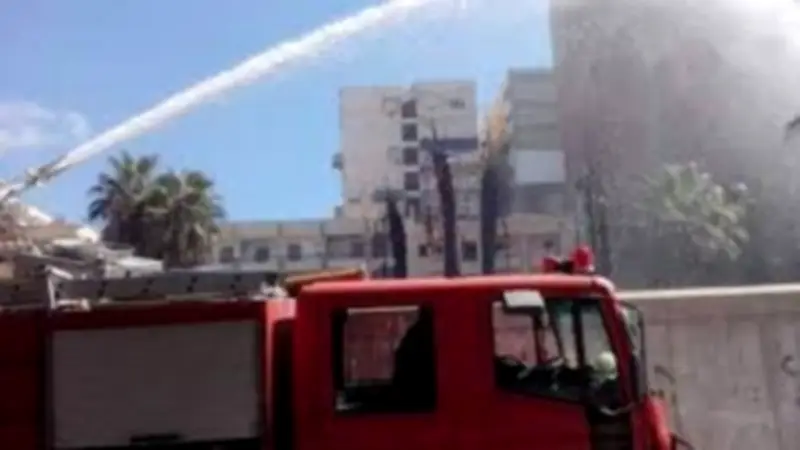 إصابة طلاب مدرسة الجيزة الإعدادية باختناق بسبب حريق في محل مجاور