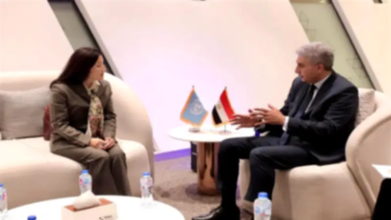 وزير السياحة يبحث مع الأمم المتحدة توسيع استخدام الطاقة المتجددة بالمواقع الأثرية