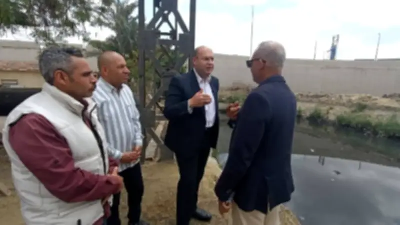 نائب محافظ الجيزة يتفقد مناسيب المياه بترعة المريوطية ومصرف اللبيني