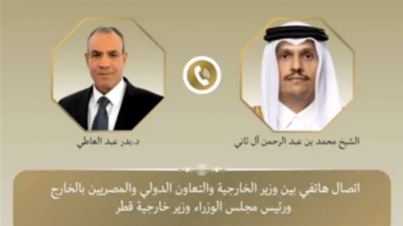 اتصال هاتفي بين وزير الخارجية ونظيره القطري لبحث خفض التصعيد