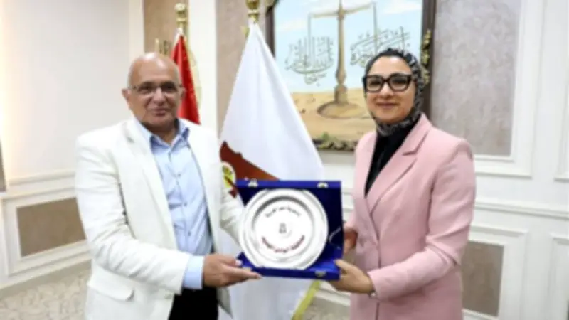 محافظ الوادي الجديد تبحث مع وفد النقل مستجدات مشروعات الطرق