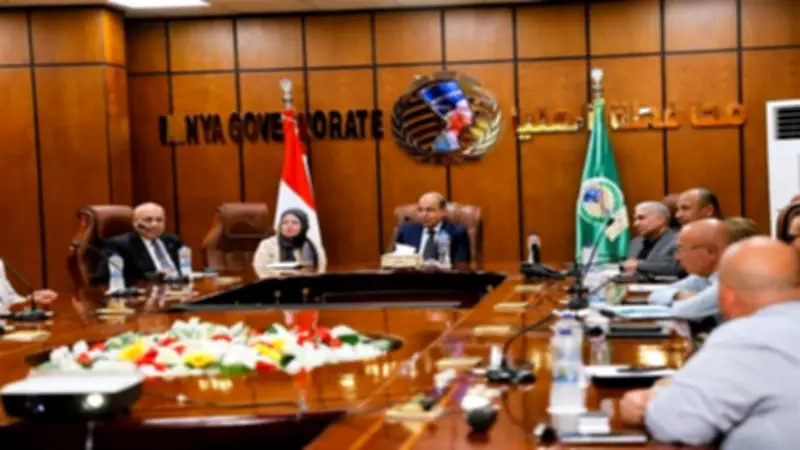محافظ المنيا يبحث إنشاء مصنع لضفائر السيارات مع شركة دريكسلماير الألمانية