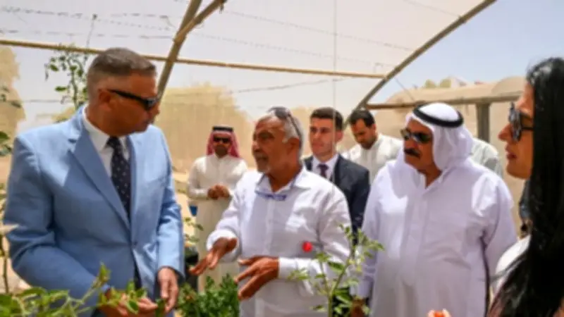 محافظ جنوب سيناء يتفقد أول مشروع زراعة كهروضوئية في أفريقيا بنويبع