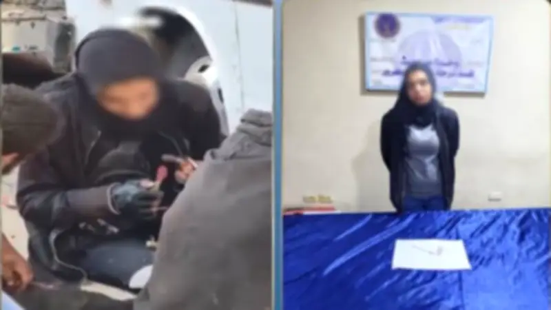 ضبط سيدة بتعاطي المخدرات في الجيزة بعد تداول فيديو