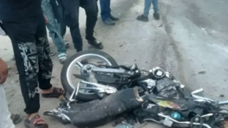 مصرع عامل وزوجته في حادث تصادم دراجة نارية بلودر في المنوفية