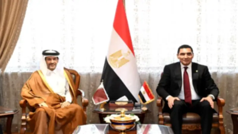وزير الشباب والرياضة يبحث مع سفير قطر تعزيز الشراكة بين البلدين