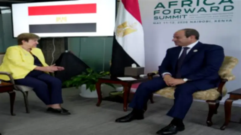 الرئيس السيسي يبحث مع مديرة صندوق النقد الدولي التعاون الاقتصادي والإصلاحات