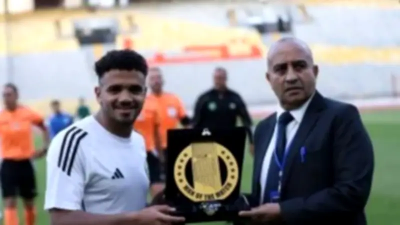 رشاد المتولي يحصد جائزة رجل مباراة مودرن سبورت وفاركو في الدوري المصري