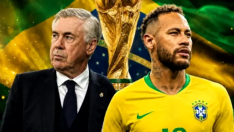 أنشيلوتي يؤكد أن نيمار يستحق التواجد مع منتخب البرازيل في كأس العالم