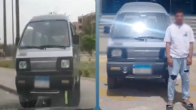 الداخلية تكشف تفاصيل صعود سيارة أعلى الرصيف في الجيزة