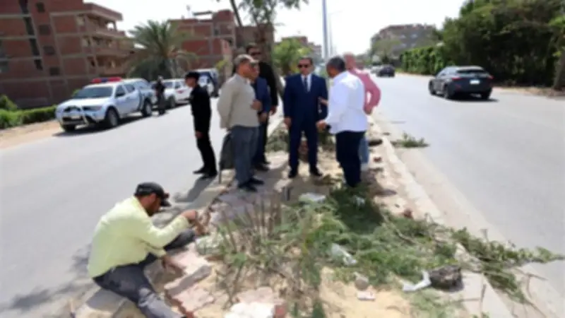 محافظ المنوفية يتفقد أعمال تطوير الجزيرة الوسطى بطريق شبين الكوم قويسنا