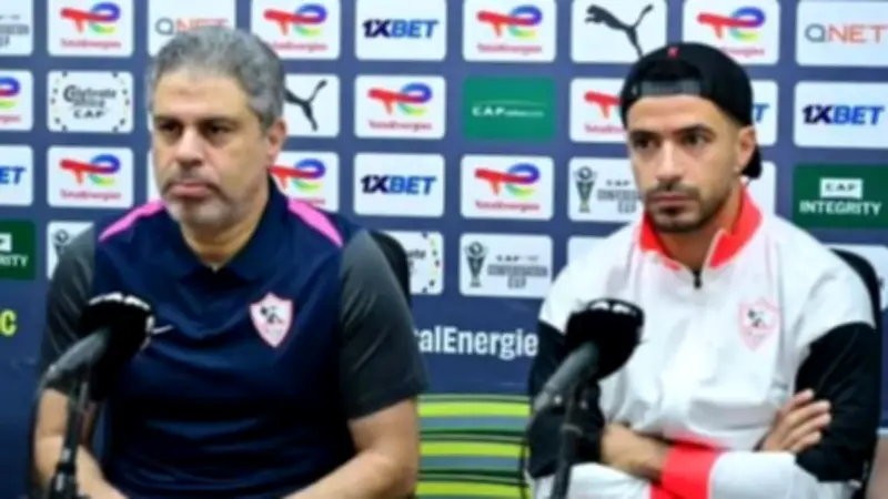 مؤتمر صحفي لمعتمد جمال قبل نهائي الكونفدرالية المرتقب