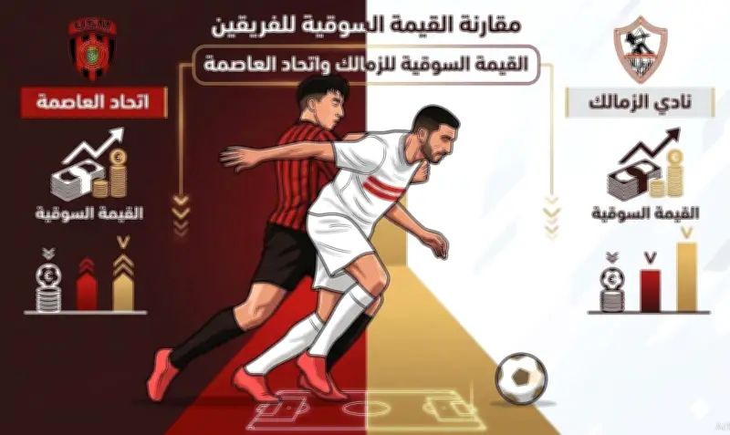 القيمة السوقية للزمالك واتحاد العاصمة قبل نهائي الكنفدرالية