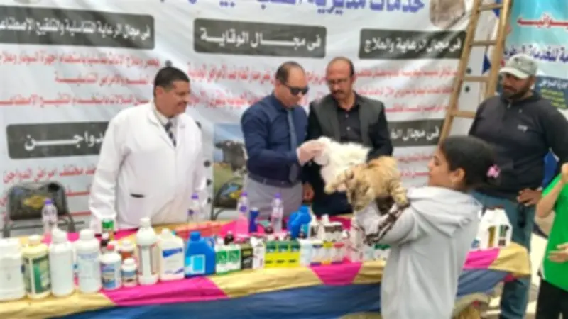 محافظ الدقهلية يتابع القافلة البيطرية المجانية في أولاد صبور