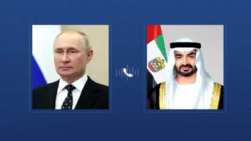 رئيسا الإمارات وروسيا يبحثان تعزيز الشراكة الإستراتيجية بين البلدين
