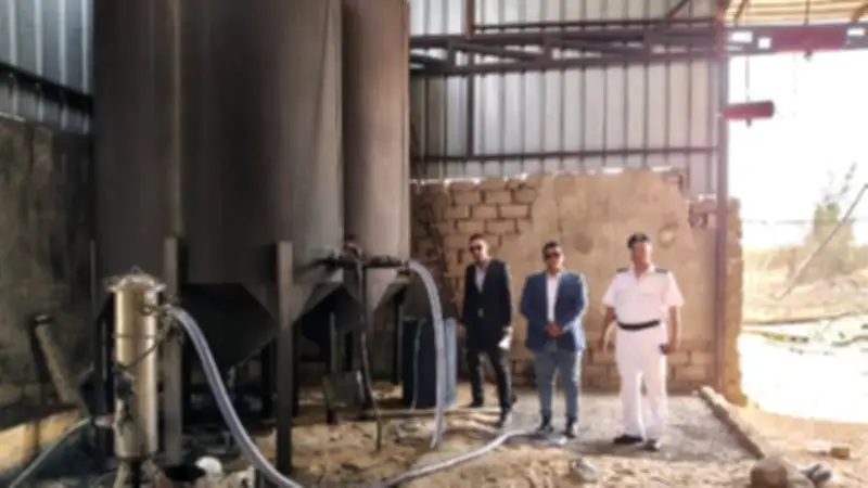 ضبط مصنع تنر غير مرخص يستخدم سولار مدعم في المنوفية