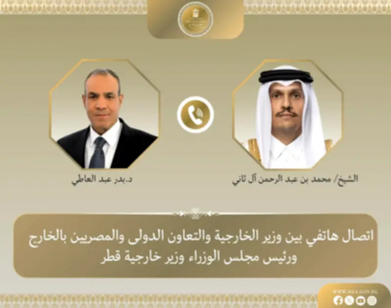 وزير الخارجية يبحث هاتفيا مع رئيس الوزراء القطري جهود خفض التصعيد الإقليمي