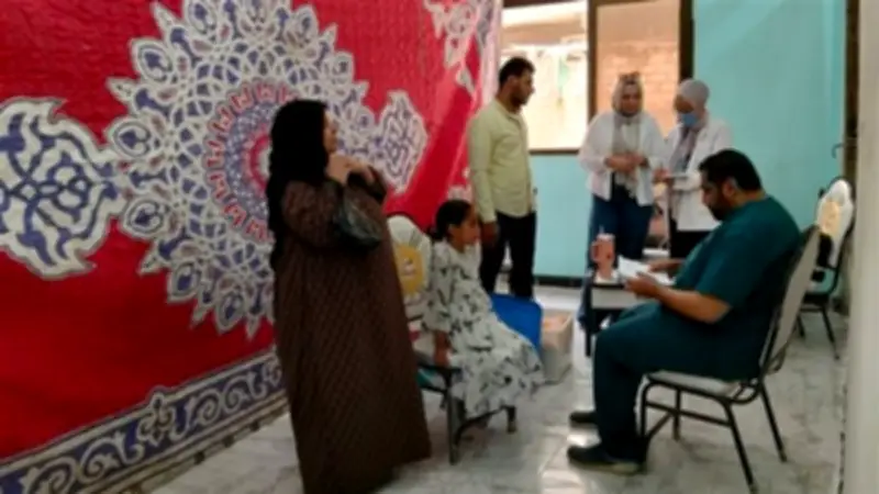 جامعة القناة تنظم قافلة شاملة لقرية الجزيرة الخضراء بالتل الكبير