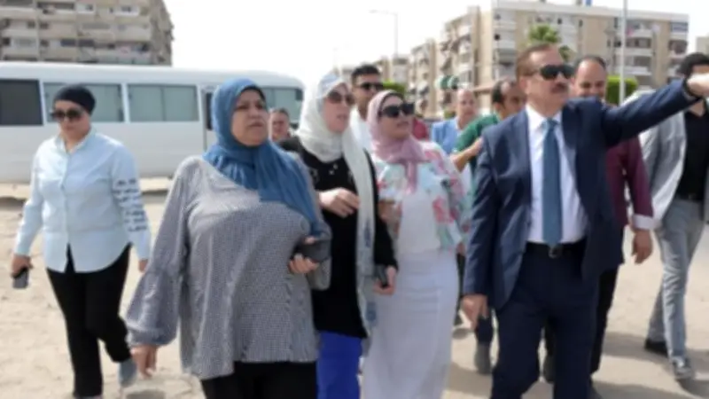 محافظ بورسعيد يتفقد موقع ازدواج كوبري الحرفيين ببورفؤاد