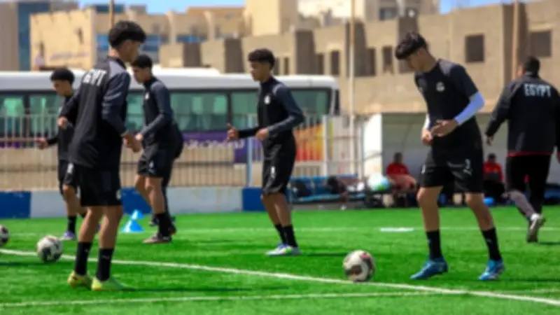 منتخب الناشئين يختتم تدريباته لمواجهة المغرب في أمم أفريقيا