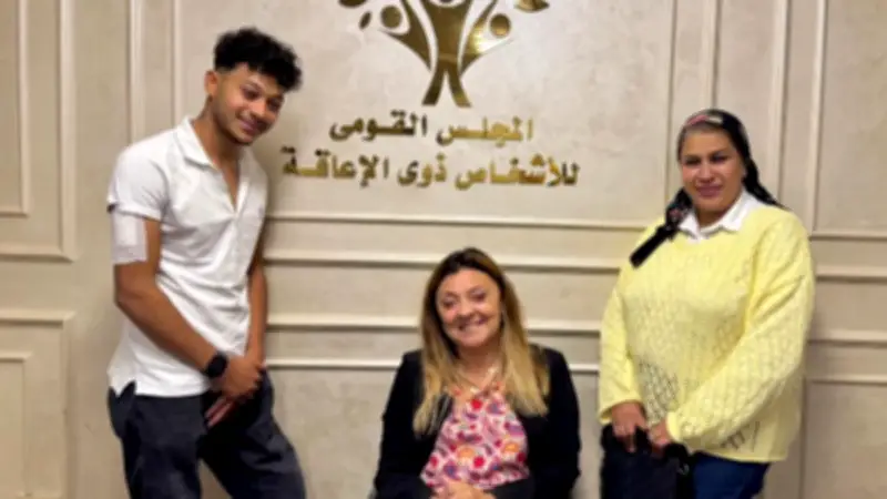 إيمان كريم تستقبل الفارس محمود سامح وتؤكد دعم الأبطال الرياضيين