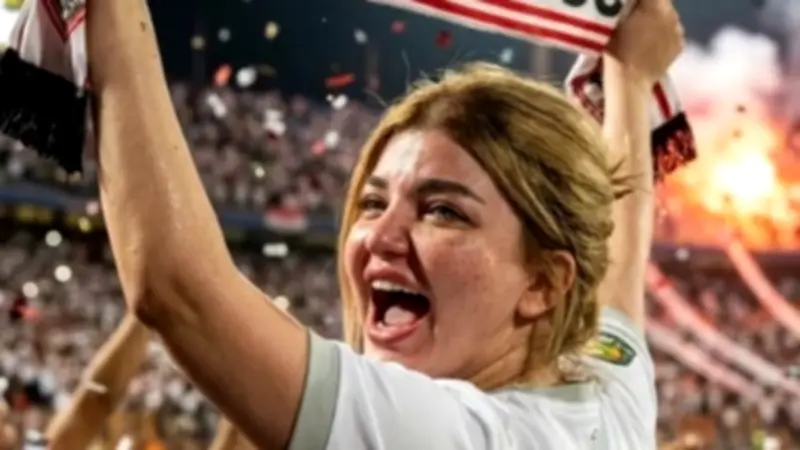 ياسمين الخطيب تحتفل بتتويج الزمالك بلقب الدوري المصري