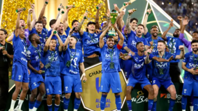 تجهيزات خاصة لتتويج الهلال بدوري روشن في مباراة الفيحاء الحاسمة