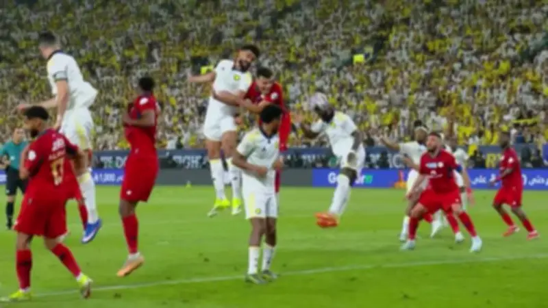 النصر يتقدم على ضمك بهدف ماني في الشوط الأول بحسم لقب الدوري السعودي