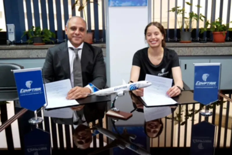 مصر للطيران الناقل الرسمي للاعبة التنس هنا جودة