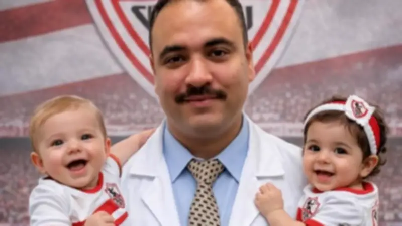 طبيب أطفال يعلن الكشف المجاني لأبناء مشجعي الزمالك احتفالاً بالدوري