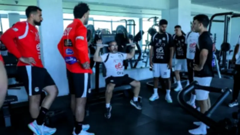 منتخب مصر يواصل تدريباته في الجيم استعداداً لودية روسيا