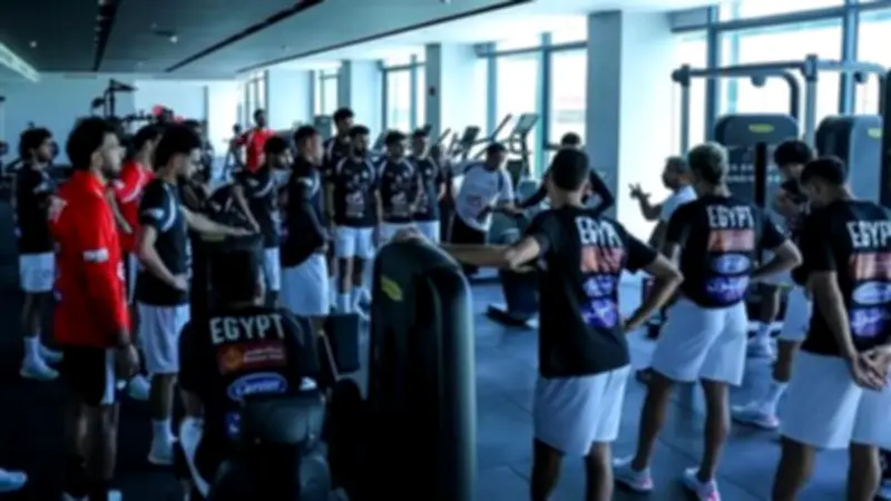 منتخب مصر يتدرب في الجيم استعداداً لودية روسيا وتحليل منشطات من فيفا