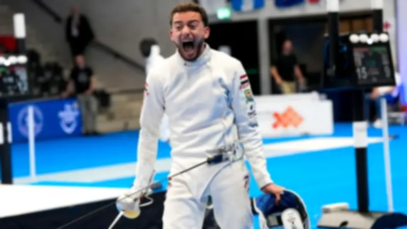 محمد السيد يحرز ذهبية كأس العالم لسلاح سيف المبارزة في سويسرا