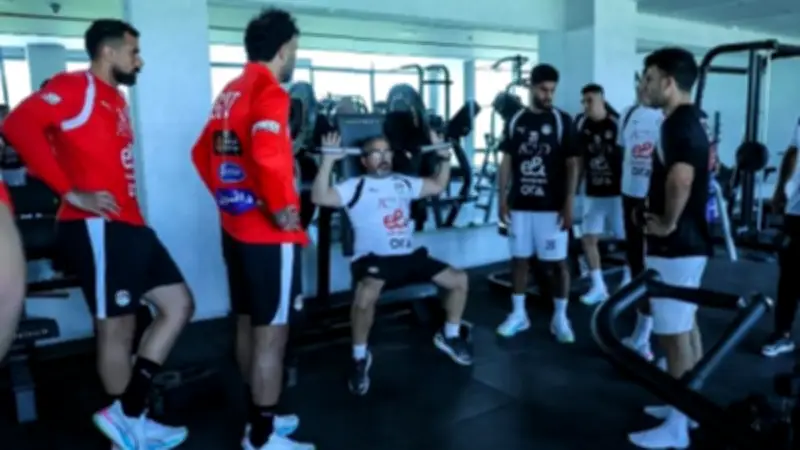 منتخب مصر يواصل تدريباته في الجيم استعداداً لودية روسيا