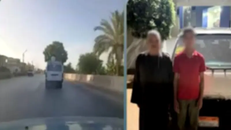 القبض على سائق ميكروباص وخاله لجلوسه أعلى السيارة أثناء سيرها بالمنيا