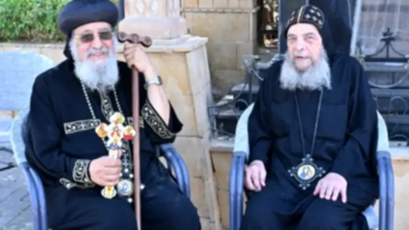 البابا تواضروس يتابع شؤون دير البرموس في لقاء مع الأنبا إيسيذوروس