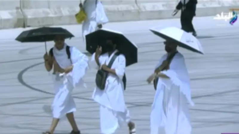 لقطات إيمانية لحجاج في صحبة صالحة بجبل عرفات