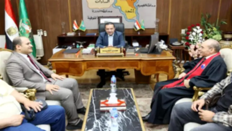 محافظ المنوفية يستقبل وفد الكنيسة الإنجيلية للتهنئة بعيد الأضحى