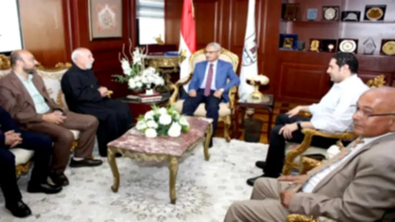 محافظ بني سويف يستقبل وفد الكنيستين للتهنئة بعيد الأضحى المبارك